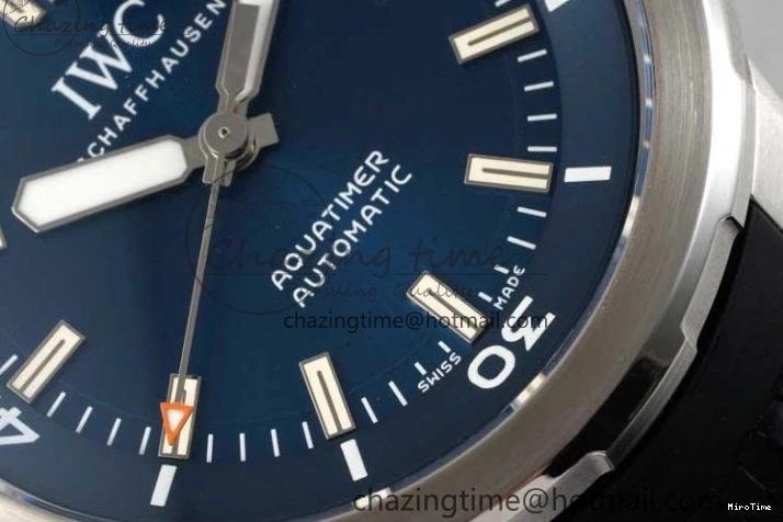 MIROTIME 0805 Aquatimer SS IW3290 RSF 1:1 Best Edition Blue Dial on Black Rubber Strap A Fashionable 7074